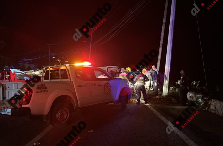 Mueren 5 personas en fatal accidente en Acapulco; dos más resultaron heridas