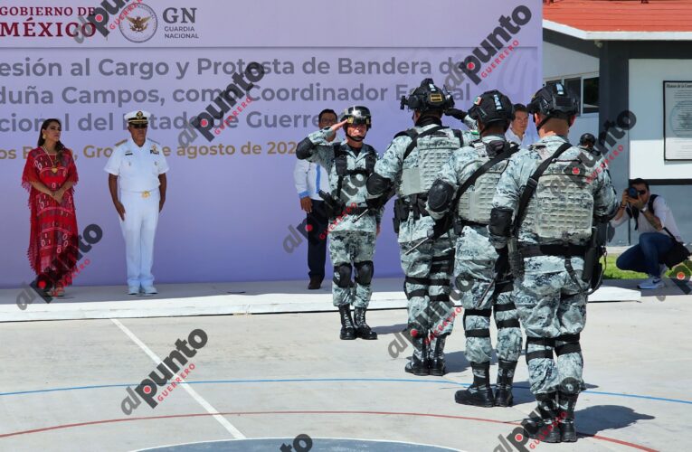 Toma protesta nuevo coordinador de la GN en Guerrero