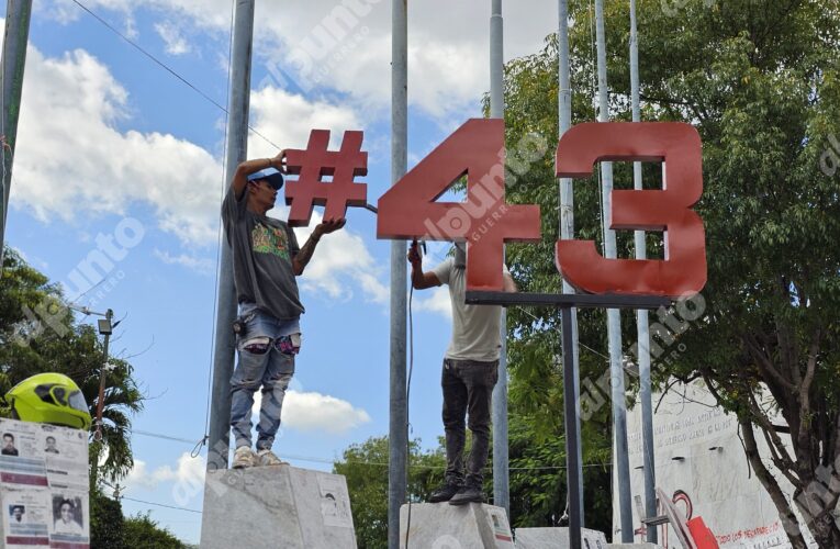 Remodelan antimonumento a los 43 en Chilpancingo para evitar que sea vandalizado