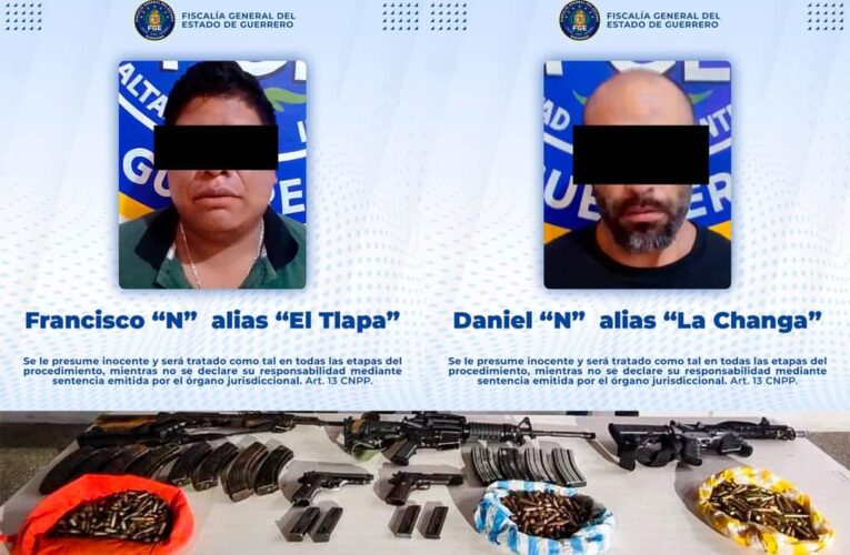Fuerzas de seguridad de Guerrero detienen a dos presuntos homicidas en Teloloapan