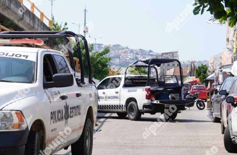 Un muerto y tres heridos deja ataque armado cerca del mercado central de Acapulco