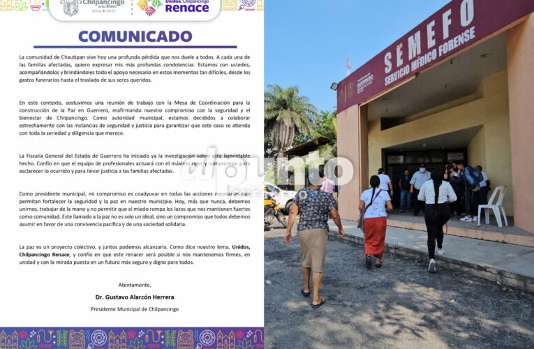Ofrece ayuntamiento de Chilpancingo respaldo a deudos de Chautipan