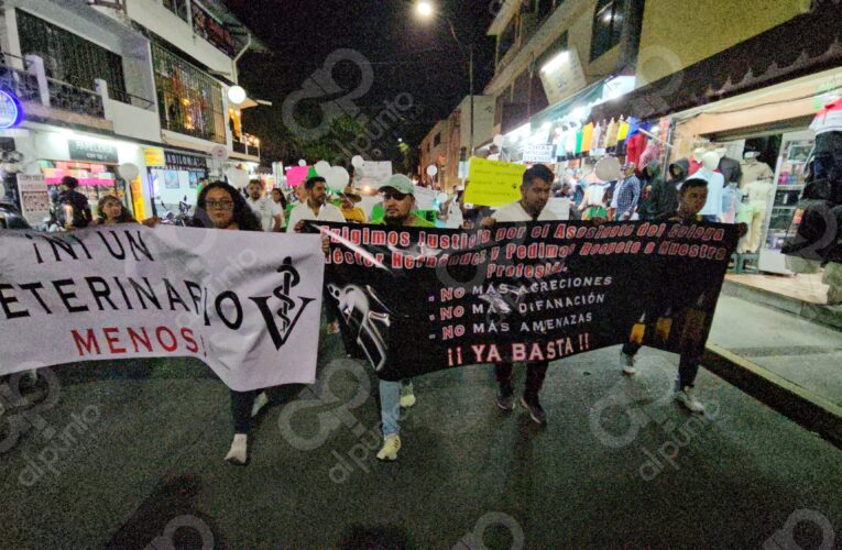 Marchan en Chilpancingo para exigir justicia por veterinario asesinado en el Estado de México
