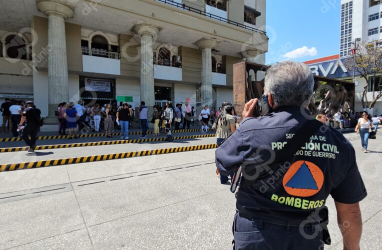 Desalojan edificios públicos en Chilpancingo por sismo de 5.2 con epicentro en Iguala