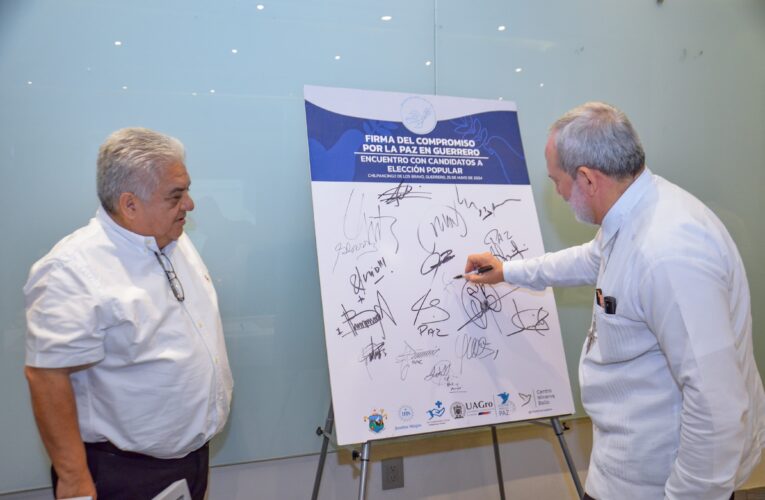Firman Iglesia y municipio el Compromiso por la Paz de Guerrero.