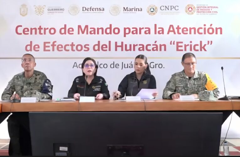 Se intensifica huracán Erick a categoría 2 y se espera que impacte en categoría 3 en Costas de Guerrero y Oaxaca.