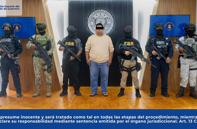 Detienen a presunto responsable del homicidio de Bertoldo “N” en Eduardo Neri