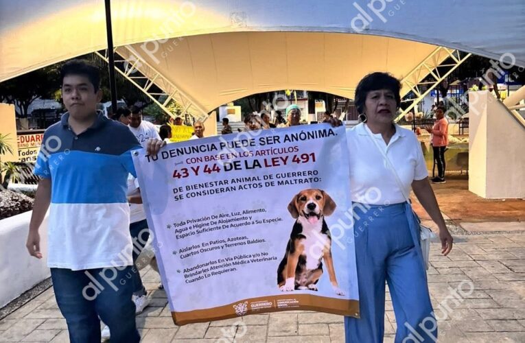 Marchan en Zumpango del Río contra el maltrato animal