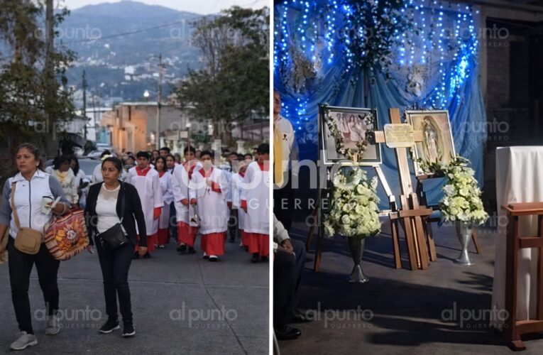 Con rosario, misa y peregrinación recuerdan a familia fallecida en incendio en Chilpancingo