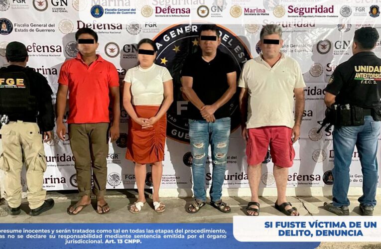 Rescatan a dos víctimas de secuestro y capturan a cinco implicados en Tecpan