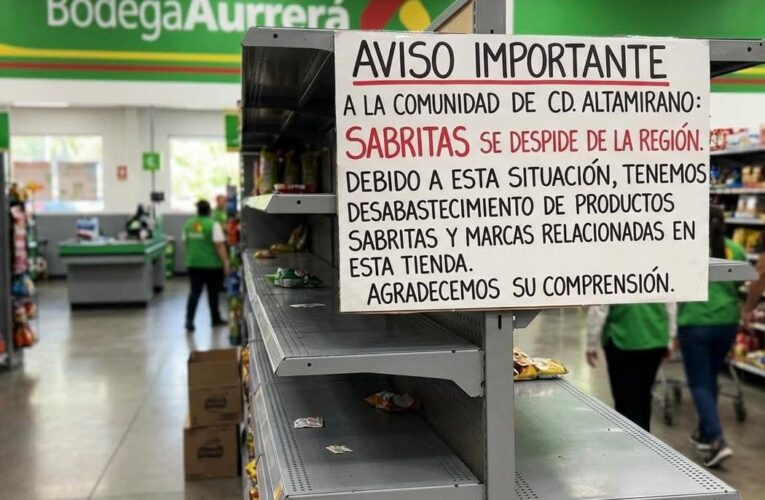 Se va Sabritas de Tierra Caliente; hay escasez de productos en tiendas