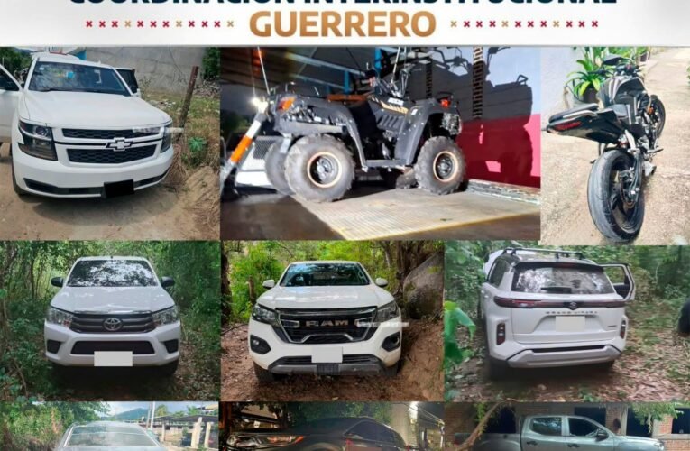 Detienen en Guerrero a otros dos presuntos integrantes de “Los Ardillos”; aseguran armas, explosivos y probable droga