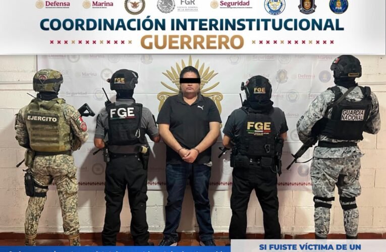 Detienen a comisario de Xaltianguis por su probable participación en homicidio de agente de la Guardia Nacional en Guerrero