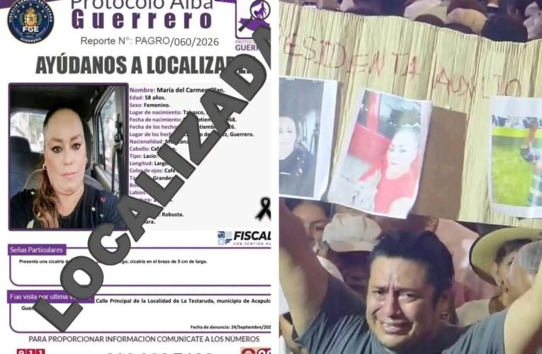 Localizan sin vida a pareja reportada como desaparecida en Acapulco